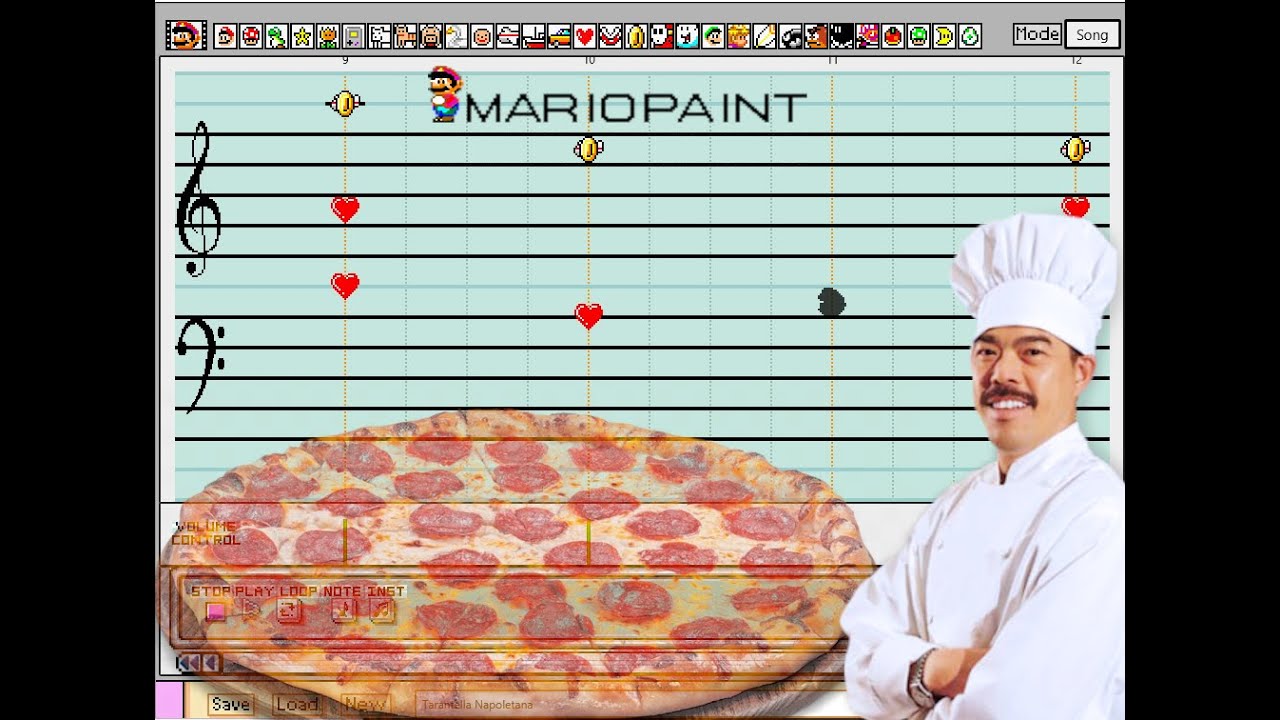 Super Mario Paint Composer Tarantella Napoletana Gioachino Rossini
