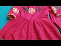 embroidery work for baby girl frock with cutting stitching for begrieanr
