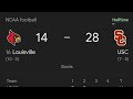 USC vs Louisville 1st half review 28-14 SC
