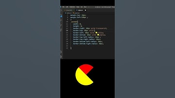 How to Make pacman shape  in HTML and CSS (Short tutorial) #short video #html #css