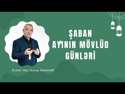 Hacı Surxay Məmmədli: Şaban ayının mövlud günləri - İlahi Rəhmət