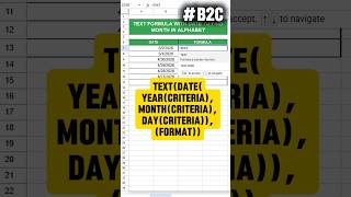 How to Find Month in Alphabet #excel #B2C #exceltips #exceltutorial #googlesheets #exceltricks