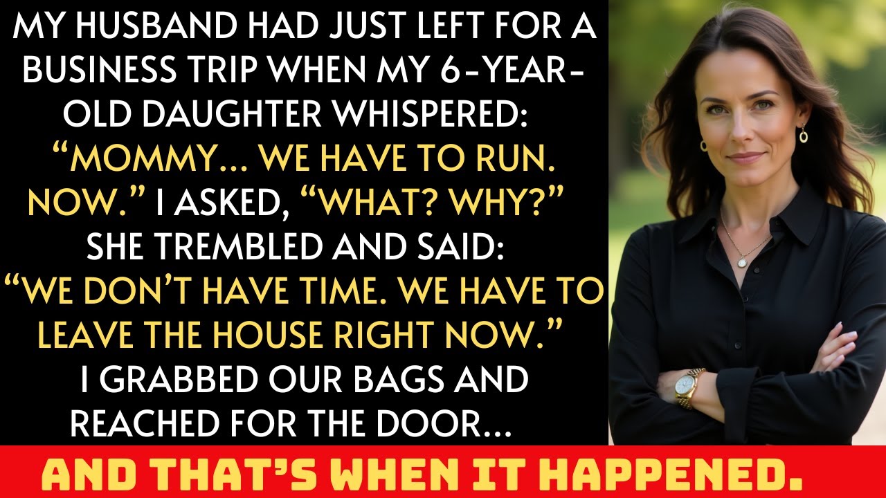 My daughter told me to run when my husband left for a business trip.