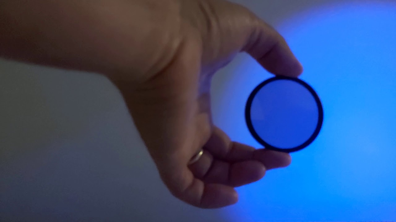 Uv test. Testing sunglasses with UV protection,circular Fot ga uv