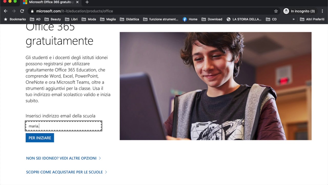 Microsoft Office 365 Education - Accesso docenti