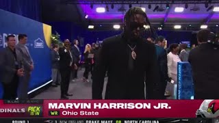 Cardinals Pick Marvin Harrison Jr With The 4th Pick | 2024 NFL Draft