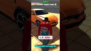 TOP 3 SECRET CHEAT CODE 🤯FOR #indianbikedriving3d