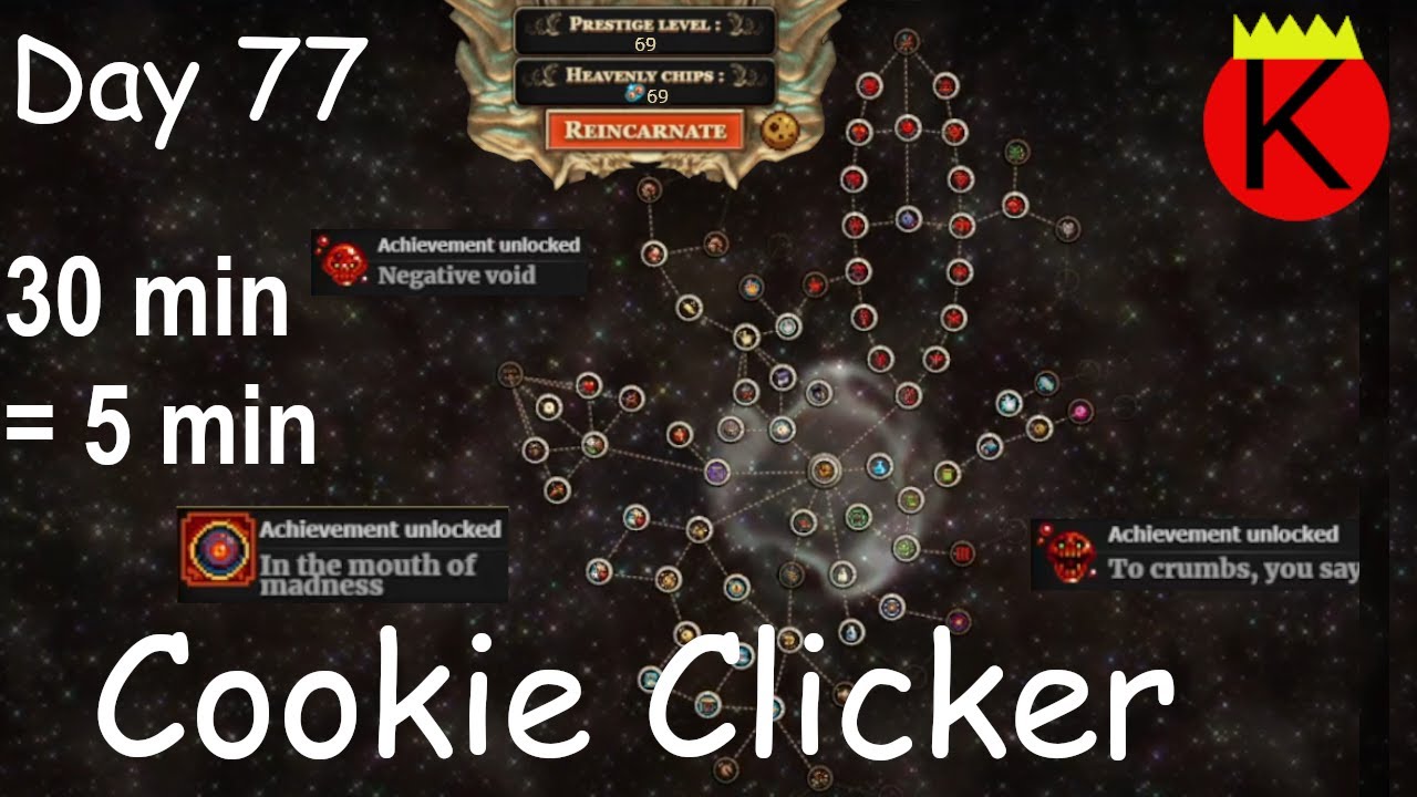 Session 77 Clicker 30 Minutes of Cookie Clicker in 5 Minutes | Day 77 - YouTube