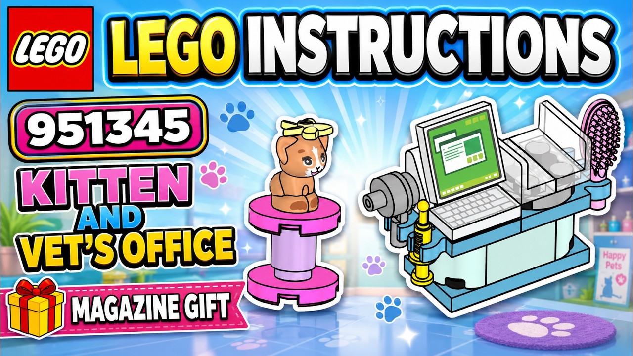 Friends - Kitten and Vet's Office - Magazine gift LEGO instructions