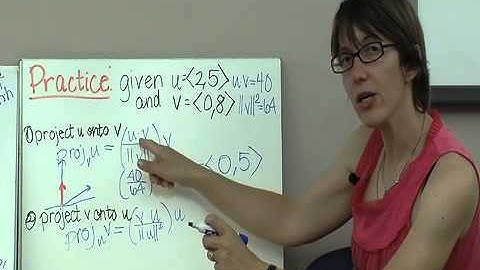 Precalculus Chapter 6 -- Projection Vectors and Work