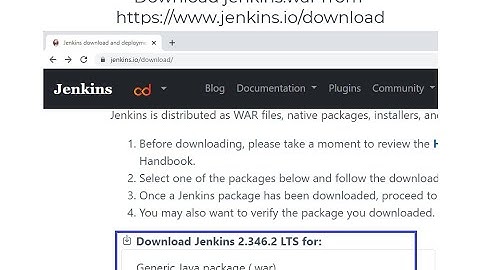 Using Jenkins without installation (using Jenkins  war file)