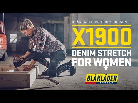 Blåkläder proudly present - X1900 DENIM STRECH FOR WOMEN - YouTube
