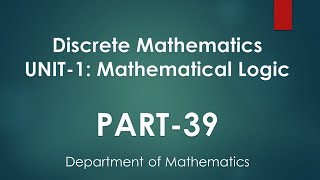 Mathematical Logic | Part 39
