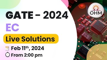 GATE 2024 EC Question Paper Live Discussion | Memory Based Questions | GATE Live