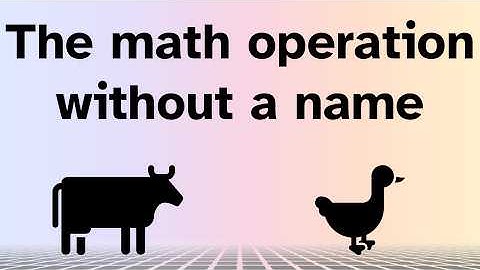 The math operation without a name #SoMEpi