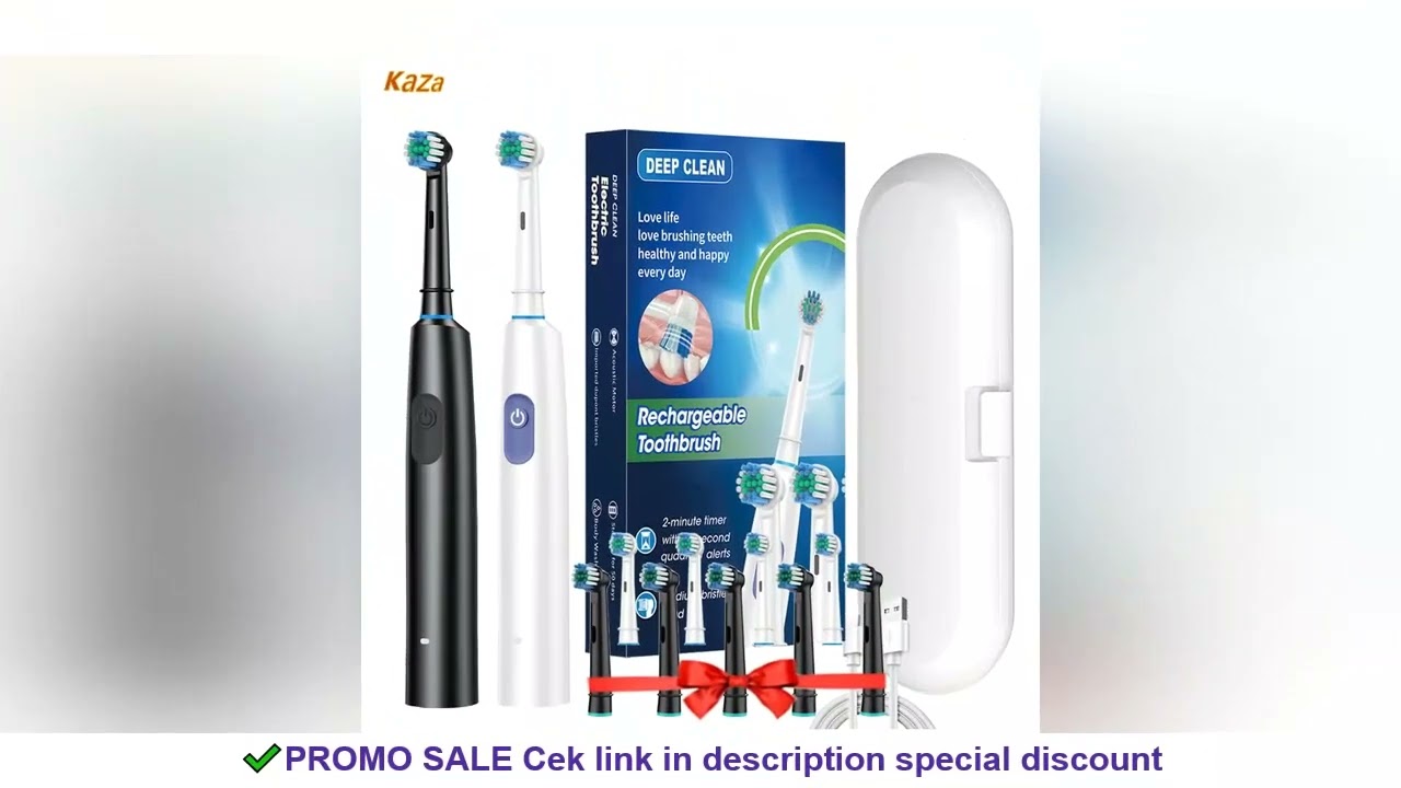 Electric Toothbrush Rotary Cleaning Teeth Brush Waterproof Electronic Tooth Brush With Timer Recharg