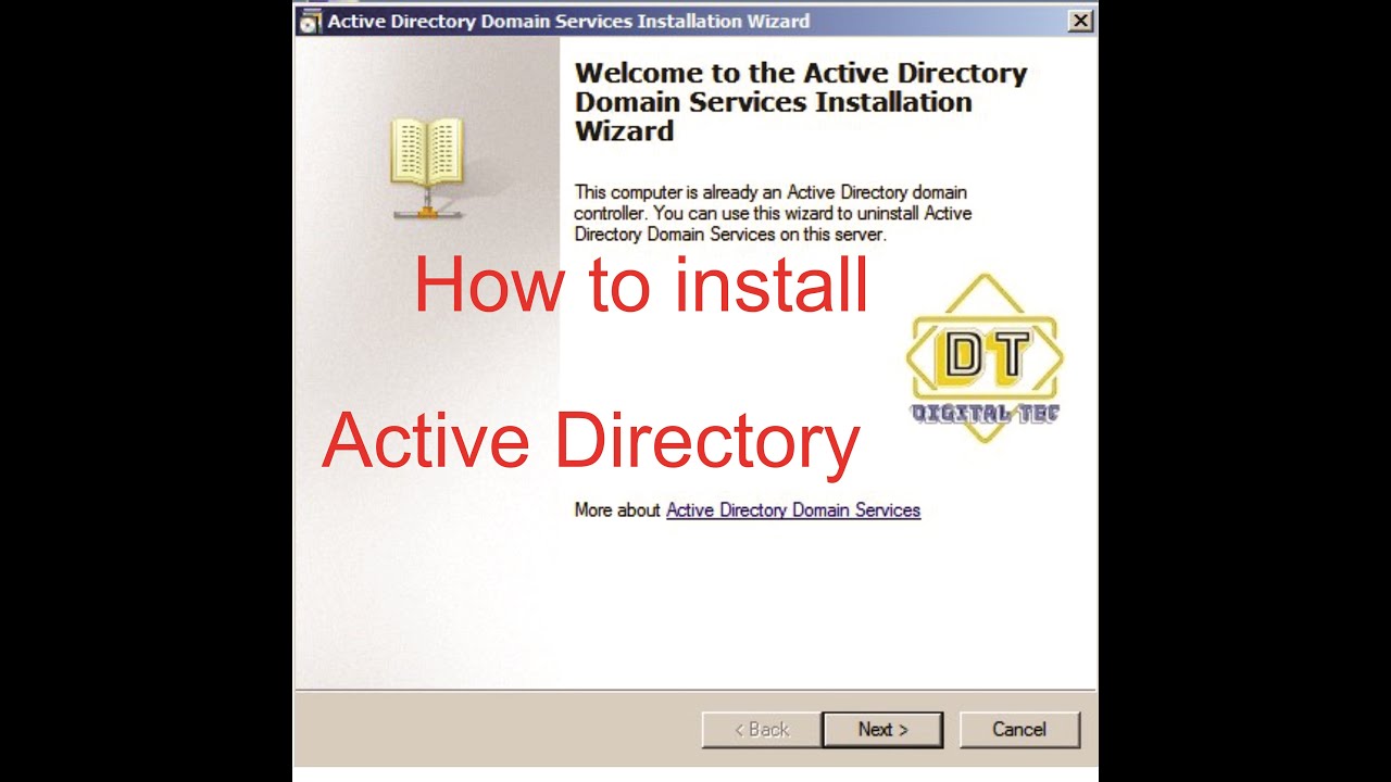 Active Directory installation in Urdu