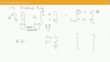 CS2130 M4 1.5 Matrix Product Rule