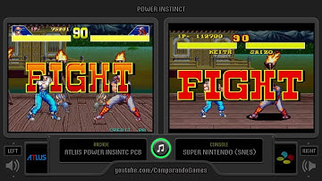 Power Instinct (Arcade vs SNES) Side by Side Comparison - VCDECIDE