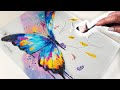 Outstanding textured butterfly art you can try  colour explosion  ab creative tutorial