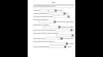 Listening B2, FCE 3, Test 4, Part 2
