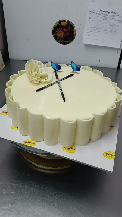 easy white truffle cake design #cake #foodie #for#tred