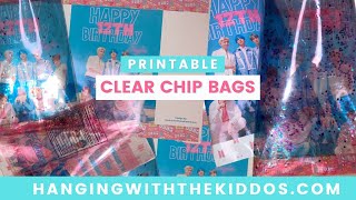 Printable Clear Chip Bags Transparency Film -Laminate Treat Bags |Clear Candy Wrapper Treat Bag