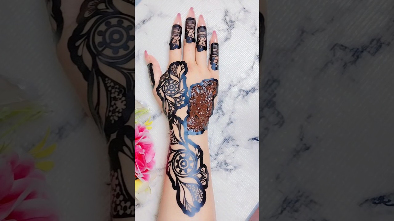 beautiful sticker mehndi design #shorts
