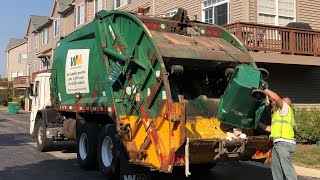 Waste Management Mack LE Rear Loader Garbage Truck Packing Trash