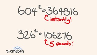 Square ANY number up to 1000 in 5 seconds  math trick!