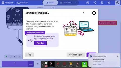 How to save your code from MakeCode MicroBit org on a Chromebook