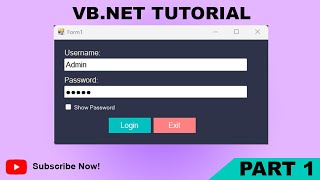 VB Net Tutorial - How to create login form, Admin and normal user with Mysql Database | Part 1