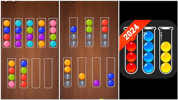 Ball Sort Color Woody Gameplay 3 , Android Games ios Walkthrough Simulator Think Brain Puzzle