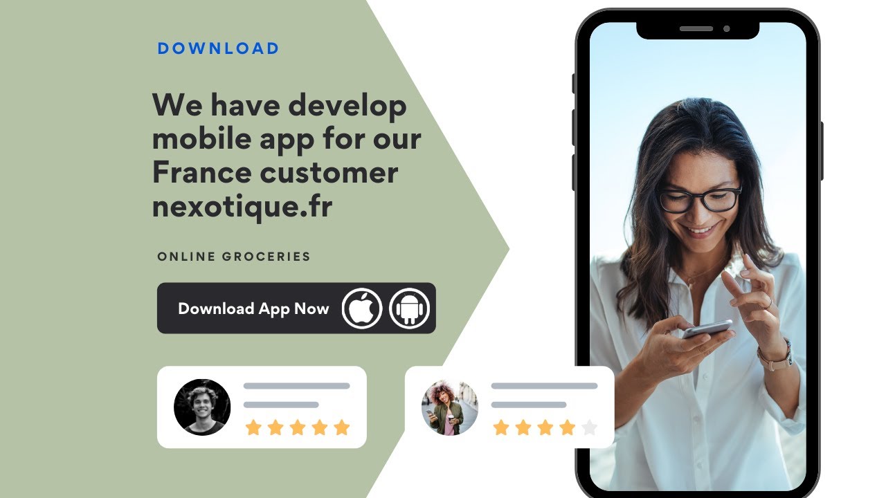 We have develop mobile app for our France customer nexotique.fr (online Groceries)