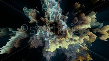 Stock Video. Abstract 3D loop of fractal turbulence. Pixel sorting. Glitch art.