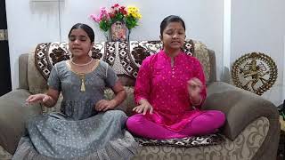 DHARMAVARAM SISTERS (Mahathi &amp; Pranati) singing &quot;Rama Neela Megha Shyama&quot; song for us !!