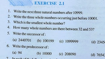 Class 6th maths l Exercise 2.1 l Chapter 2 Whole Number l number l NCERT l Solution l New