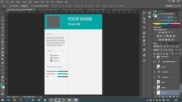 Cv Template Design with Photoshop Part2