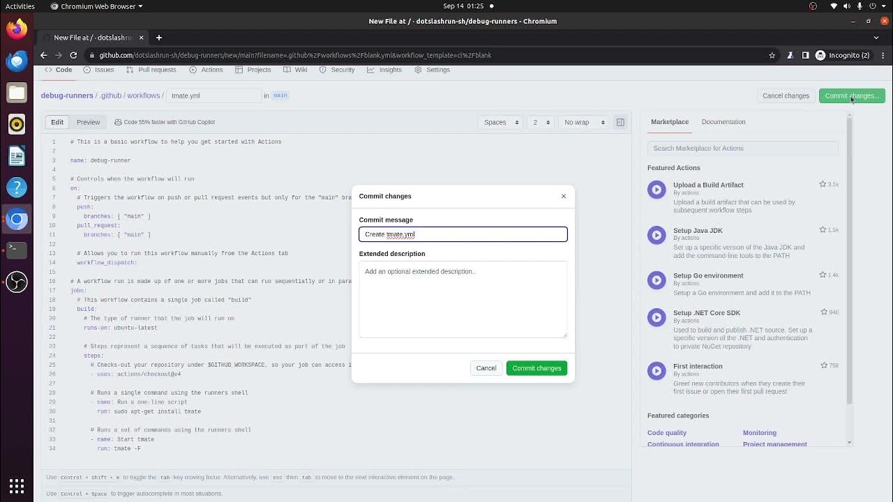 Debugging GitHub Actions - GitHub Hosted Runners with tmate - YouTube
