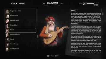 CHARACTERS: Priscilla (Witcher 3 In-Game Lore Read Aloud)
