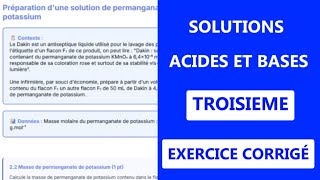 Exercice Corrigé Solution Aqueuse - Acide Et Base