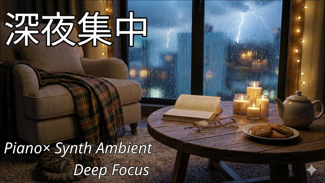 【無音より集中】深夜2時、思考を一切邪魔しない。雑念を封じ込める究極の静寂ピアノ｜作業用BGM