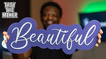 Acrylic Beautiful Sign | Glowforge | Coreldraw