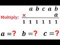 Can you solve for a, b, and c? | (Multiply) | #math #maths
