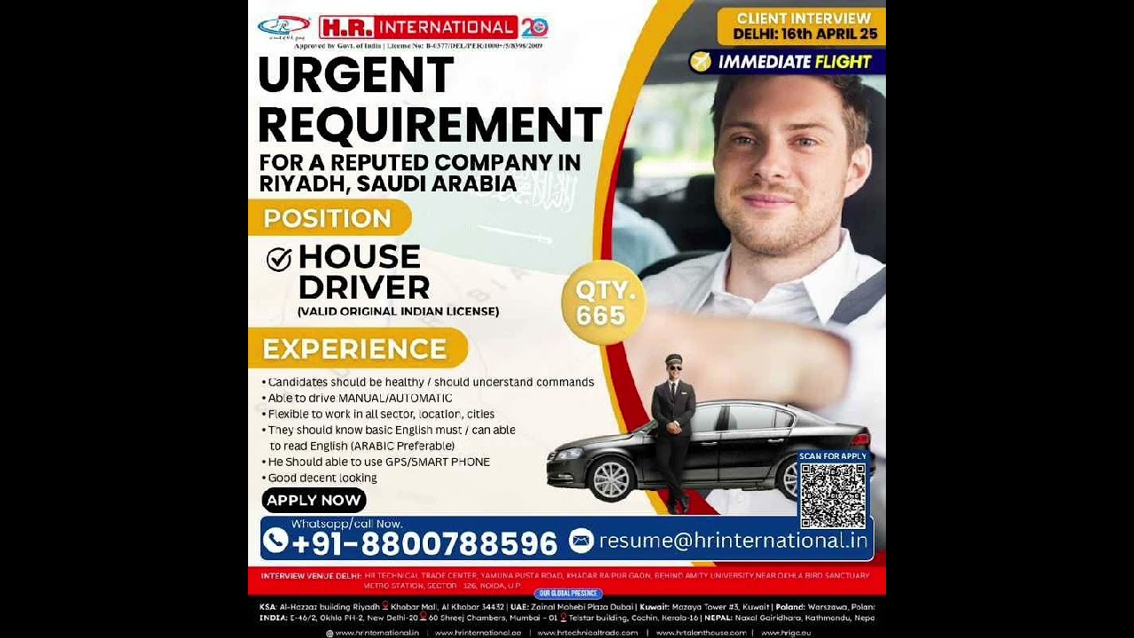 Gulf Job | Saudi Arabia | H.R International | Client Interview 16-Apr-2025 | 