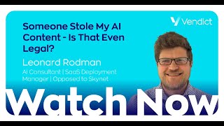 “Someone stole my AI content. Is that even legal?” - with Loenard Rorman