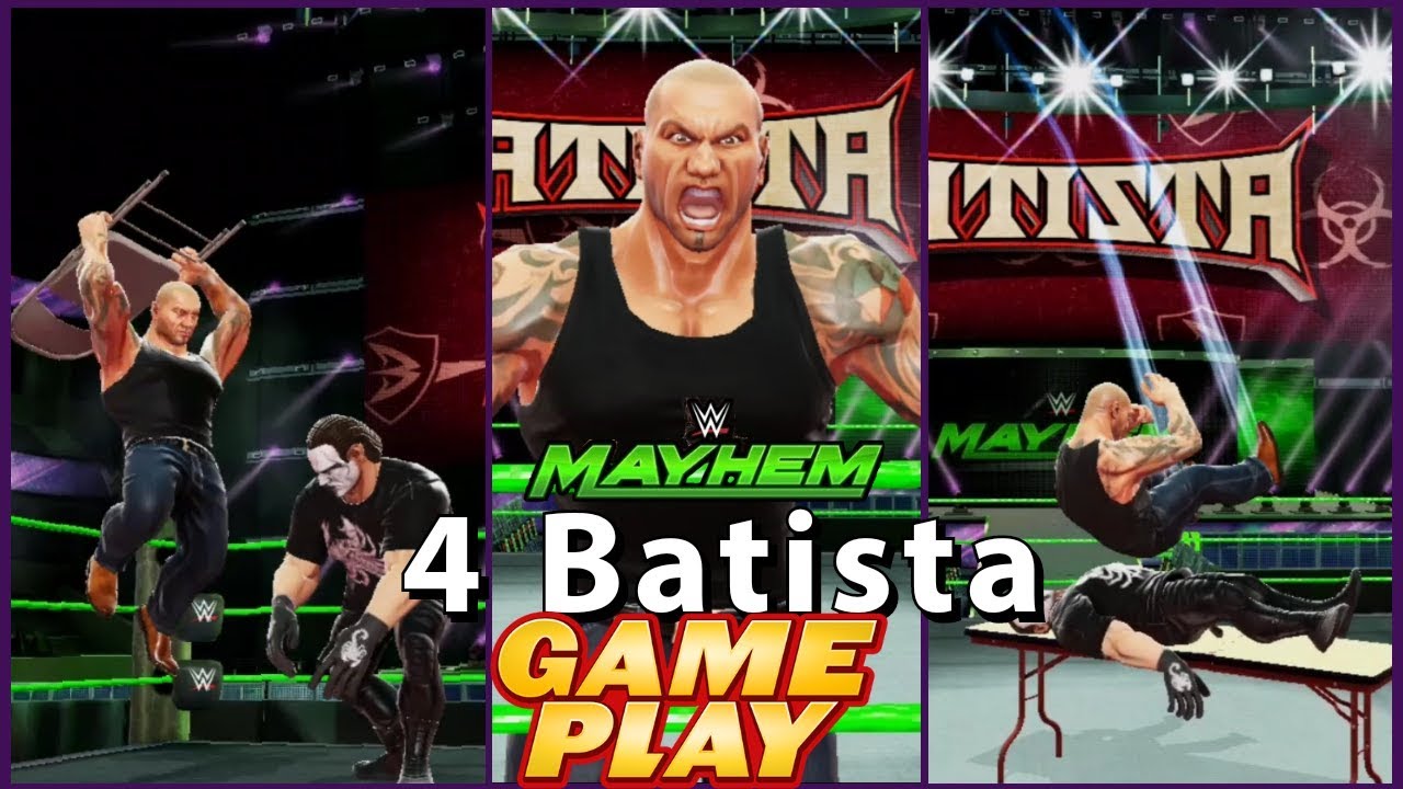 4 Star Superstar Batista Signature Moves WWE MAYHEM YouTube