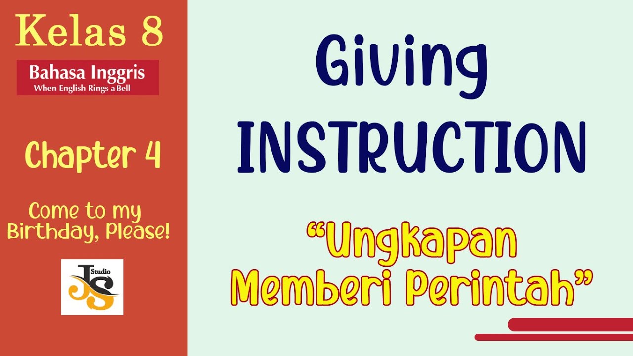 CARA MUDAH GIVING INSTRUCTION || ENGLISH DAILY EXPRESSIONS || RUMAH BELAJAR JO