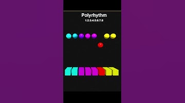 Polyrhythm 1:2:3:4:5:6:7:8  Pendulum Wave  3D Visualization #polyrhythm #pendulum