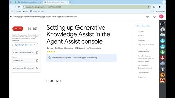 Setting up Generative Knowledge Assist in the Agent Assist console | #qwiklabs  #SCBL070 @quick_lab